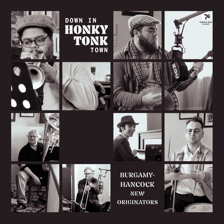 the album cover for Burgamy-Hancock New Originators - Down In Honky Tonk Town