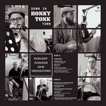the album cover for Burgamy-Hancock New Originators - Down In Honky Tonk Town