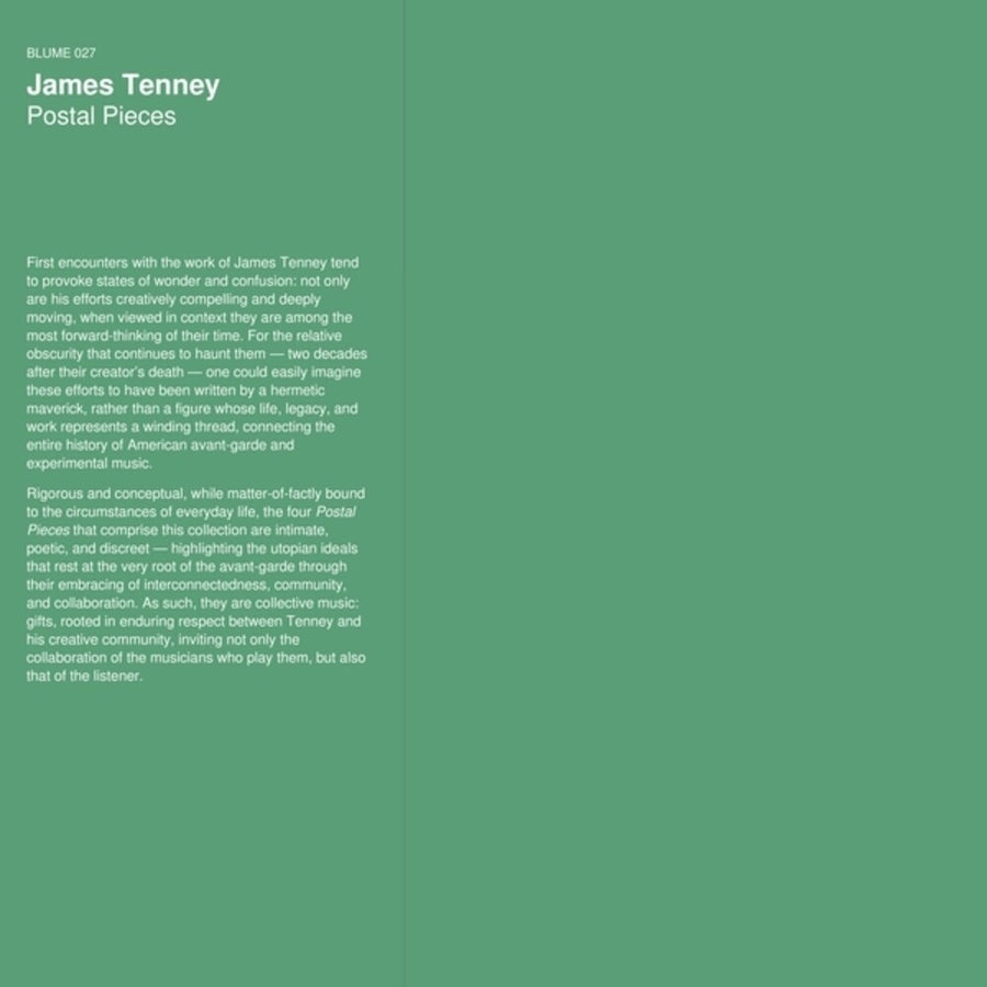 the album cover for James Tenney - Postal Pieces
