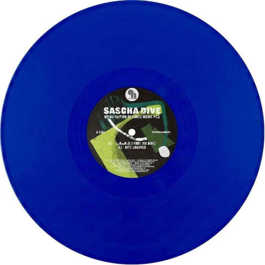 the album cover for Sascha Dive - My Definition Of House Music Vol. 3 (Blue) [Colored Vinyl]