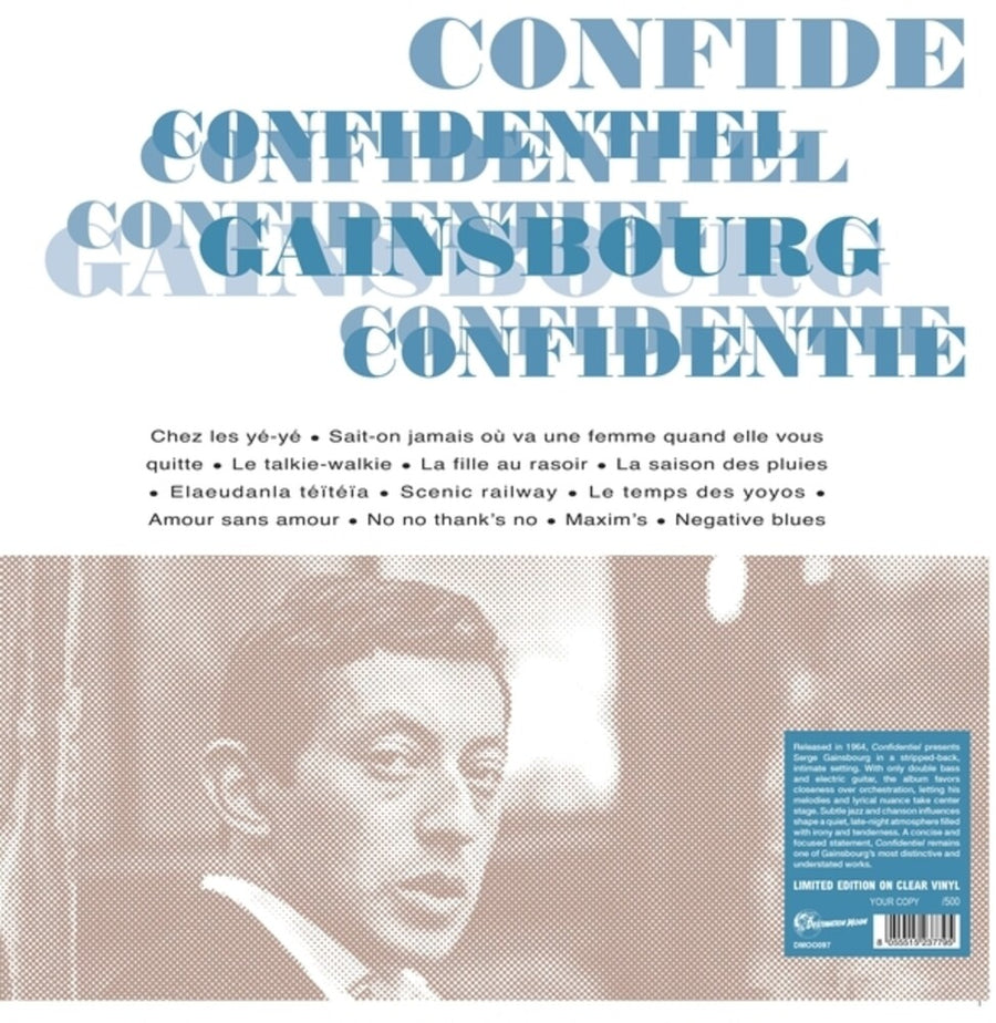 the album cover for Serge Gainsbourg - Confidentiel [Limited Edition] [Clear Vinyl]