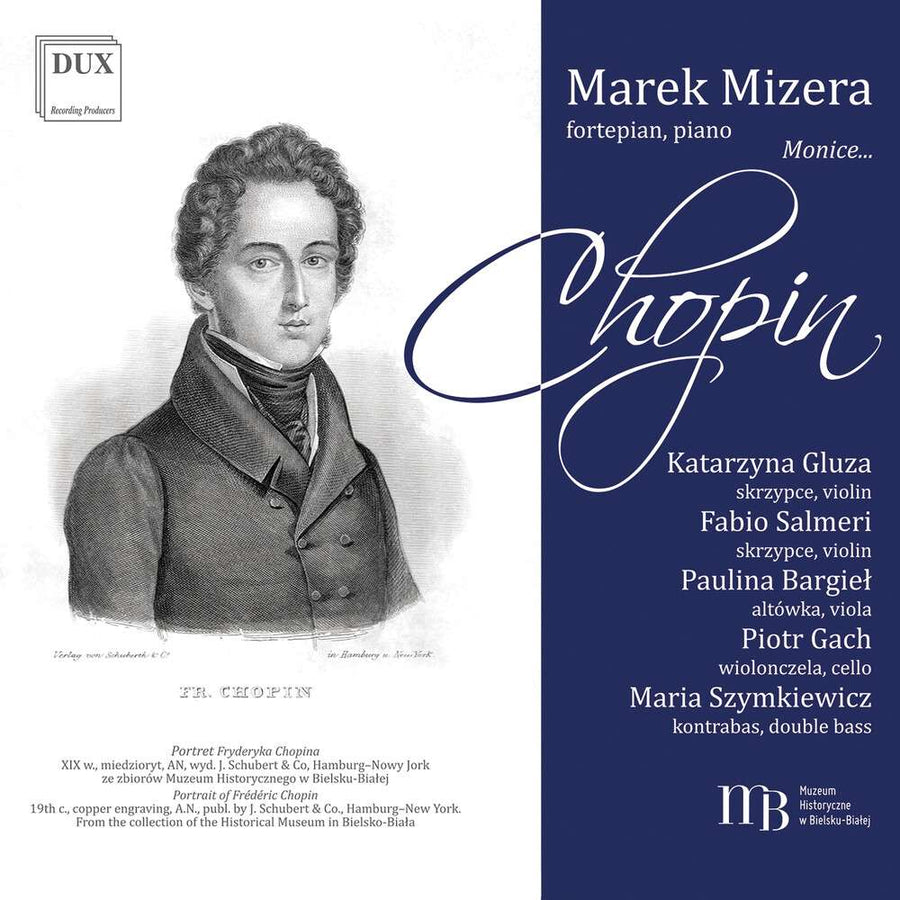 the album cover for Marek Mizera - Chopin Monice