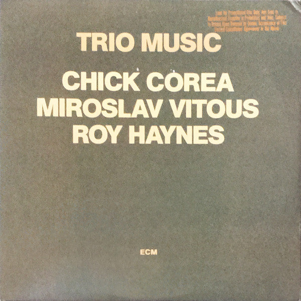 Trio Music - Corea, Chick  Miroslav Vitous, Roy Haynes