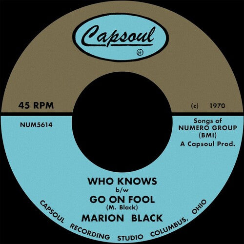 Go on Fool B/W Who Knows - Blue - Black, Marion