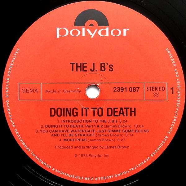 Doing It To Death - J.B.'s