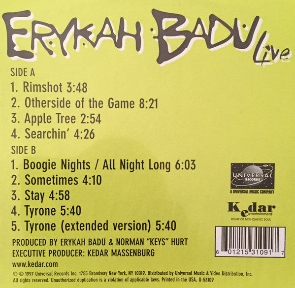 Live - Badu, Erykah