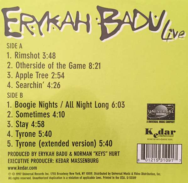 Live - Badu, Erykah
