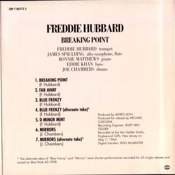 Breaking Point - Hubbard, Freddie