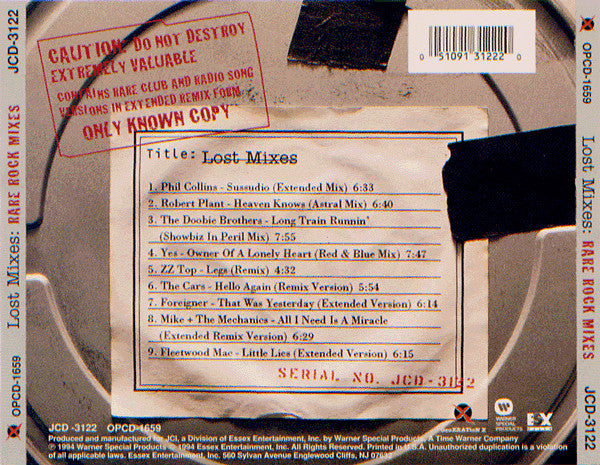 Lost Mixes: Rare Rock Mixes - Various