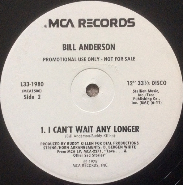 I Can't Wait Any Longer - Anderson, Bill