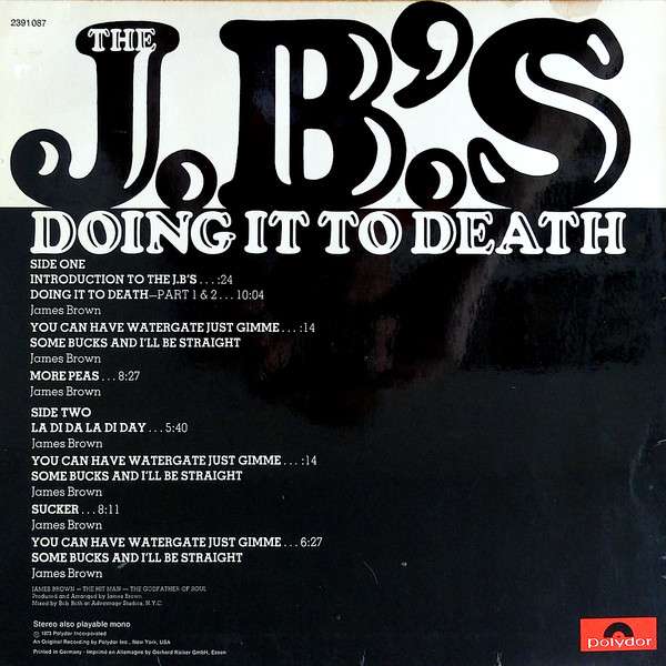 Doing It To Death - J.B.'s