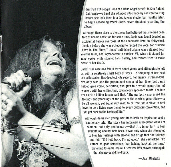 Greatest Hits - Joplin, Janis