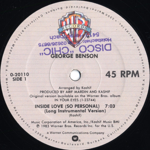 Inside Love (So Personal) - Benson, George