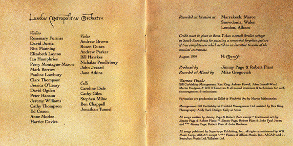 No Quarter - Page, Jimmy & Plant, Robert