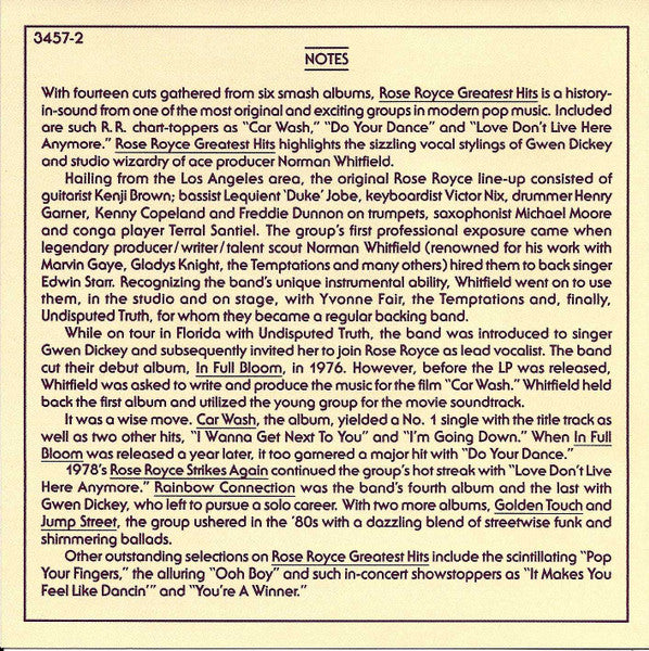 Greatest Hits - Rose Royce