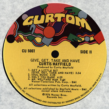 Give, Get, Take And Have - Mayfield, Curtis