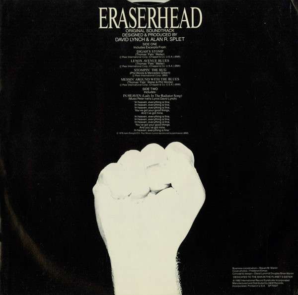 Eraserhead Original Soundtrack - Lynch, David