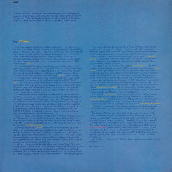 You Are What You Is - Zappa, Frank
