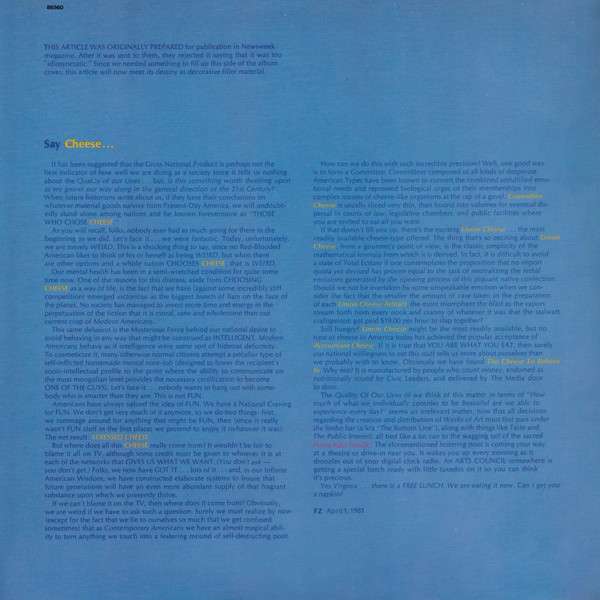 You Are What You Is - Zappa, Frank