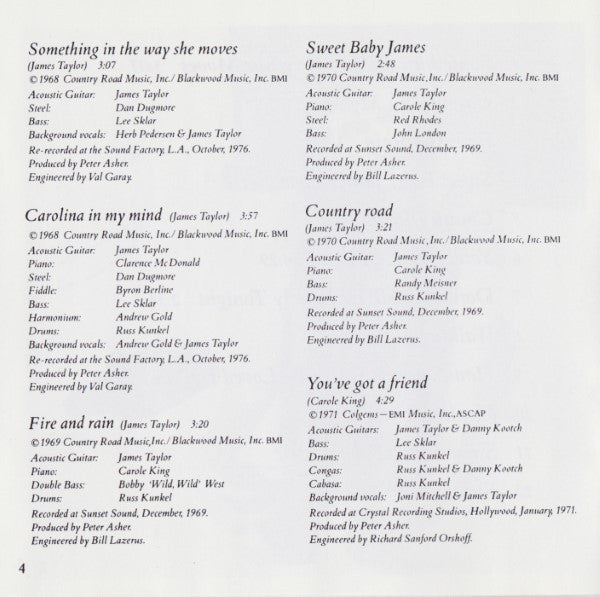 Greatest Hits - Taylor, James