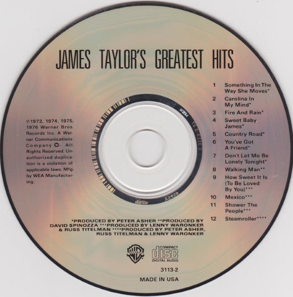 Greatest Hits - Taylor, James