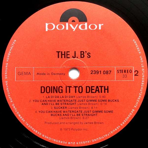 Doing It To Death - J.B.'s