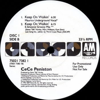 Keep On Walkin' - Peniston, Ce Ce