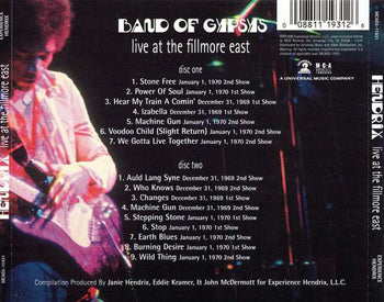 Live At The Fillmore East - Hendrix, Jimi