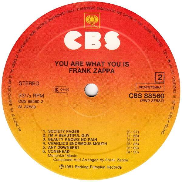 You Are What You Is - Zappa, Frank