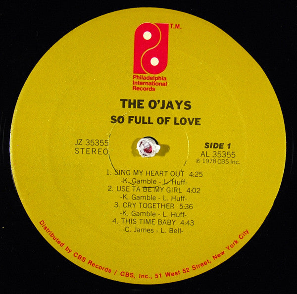 So Full Of Love - O'Jays
