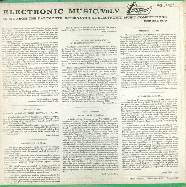 Electronic Music, Volume V - Various