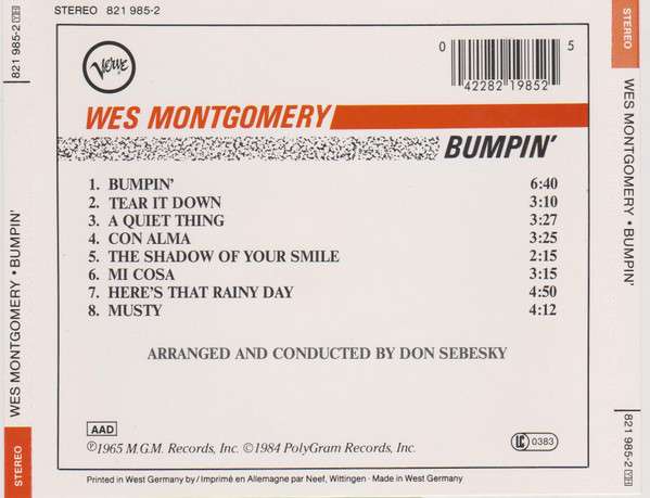Bumpin' - Montgomery, Wes