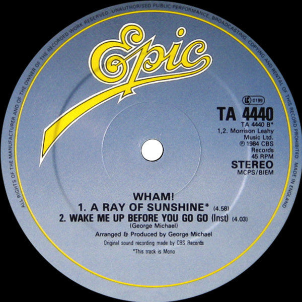 Wake Me Up Before You Go-go - Wham!