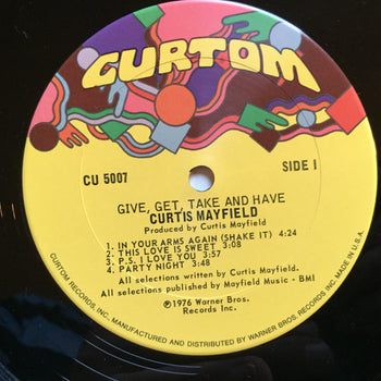 Give, Get, Take And Have - Mayfield, Curtis
