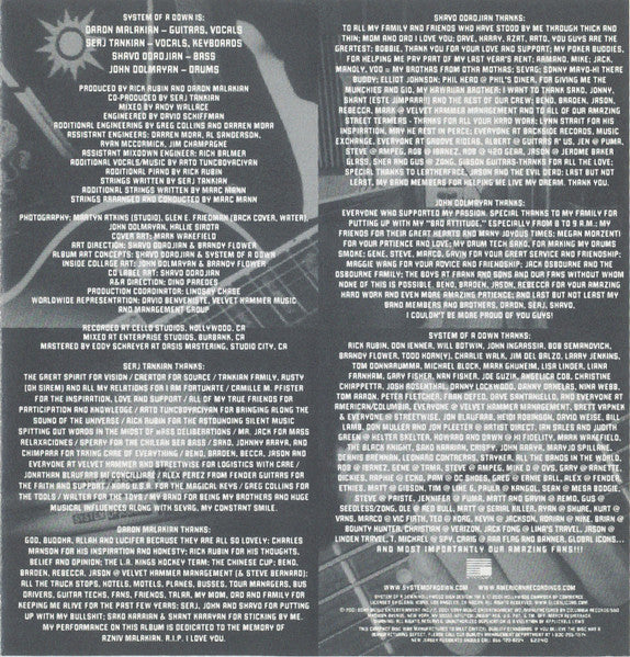 Toxicity - System Of A Down [CD]