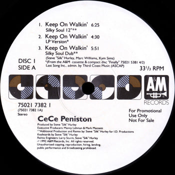 Keep On Walkin' - Peniston, Ce Ce