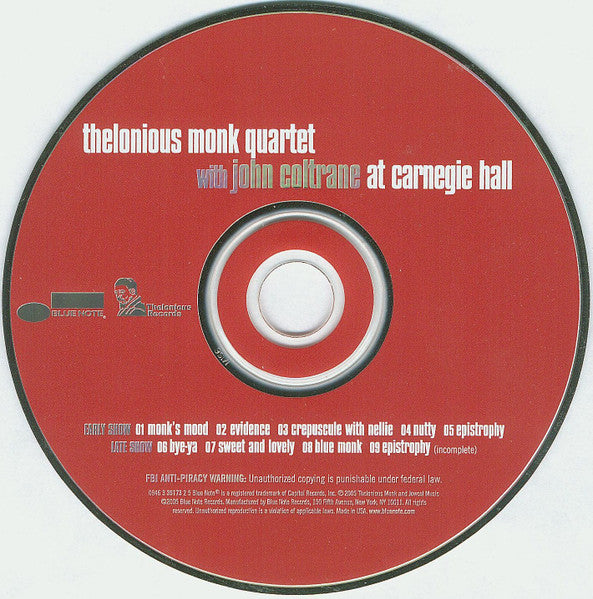 At Carnegie Hall - Monk, Thelonious Quartet