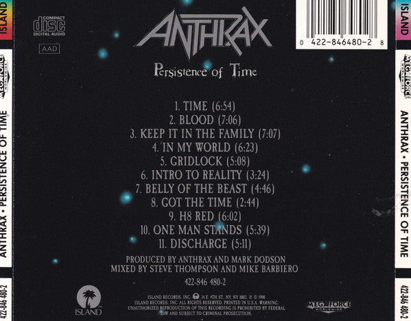 Persistence Of Time - Anthrax