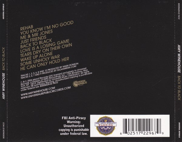 Back To Black - Winehouse, Amy
