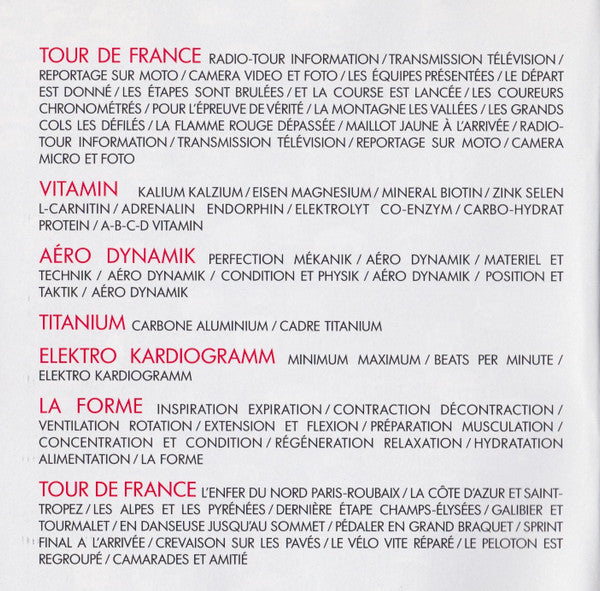 Tour De France Soundtracks - Kraftwerk