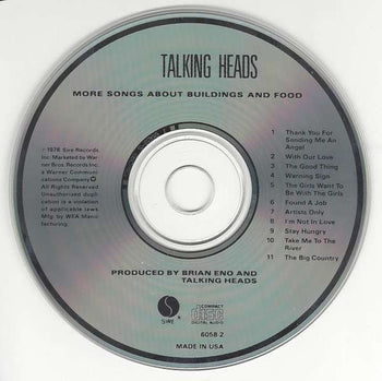 More Songs About Buildings And Food - Talking Heads