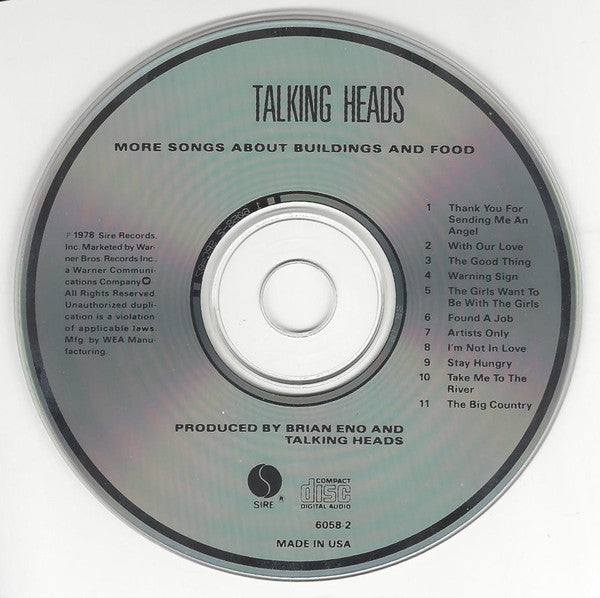 More Songs About Buildings And Food - Talking Heads