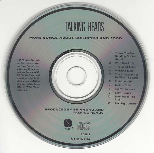 More Songs About Buildings And Food - Talking Heads
