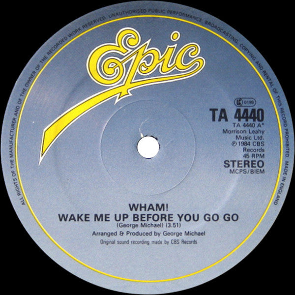 Wake Me Up Before You Go-go - Wham!
