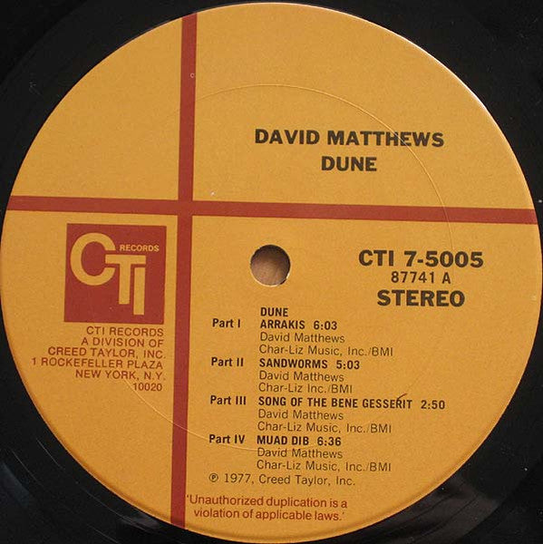 Dune - Matthews, Dave