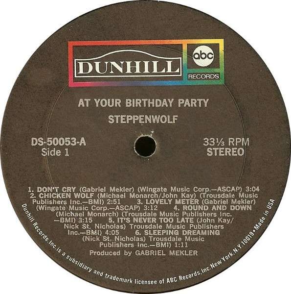 At Your Birthday Party - Steppenwolf