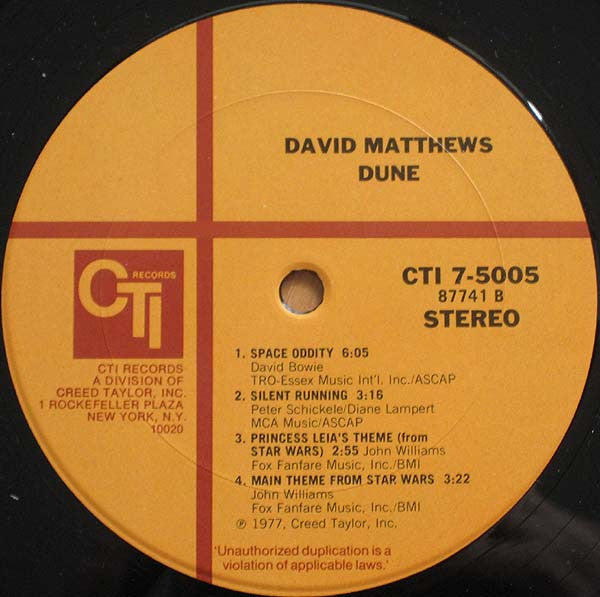 Dune - Matthews, Dave