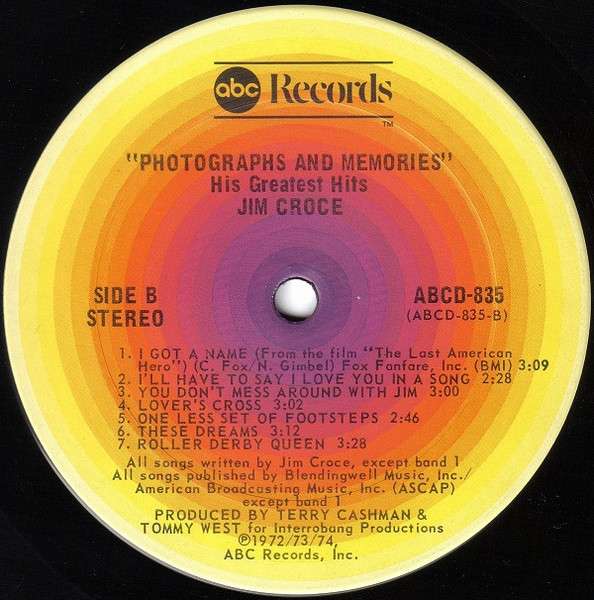 Photographs And Memories: His Greatest Hits - Croce, Jim