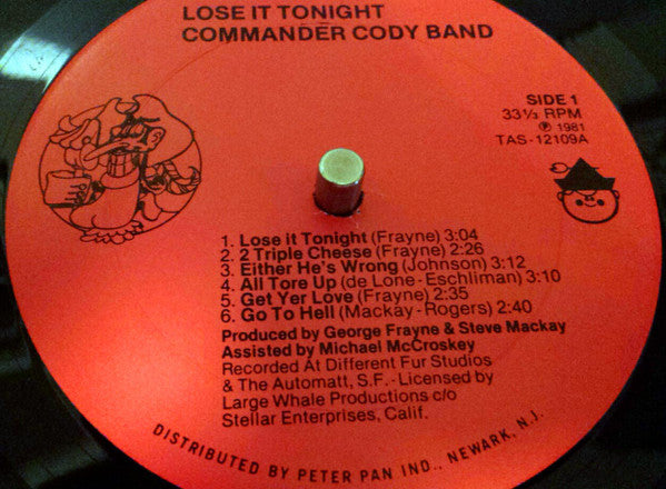 Lose It Tonight - Commander Cody Band