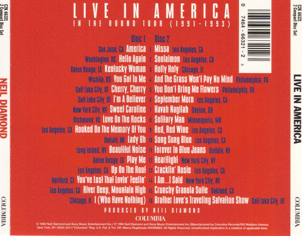 Live In America - In The Round Tour (1991-1993) - Diamond, Neil
